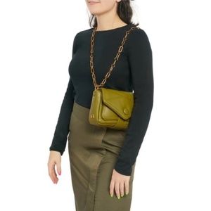 House of Want H.O.W. Splendid Vegan Leather Crossbody Bag In Olive